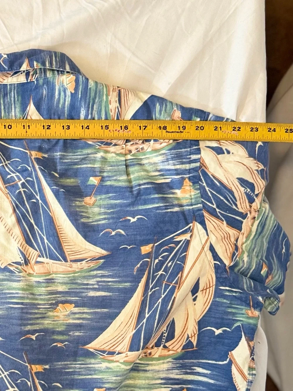Polo Ralph Lauren Vintage Camp Shirt Men’s Lg Blue Nautical Short Sleeve (HH26)
